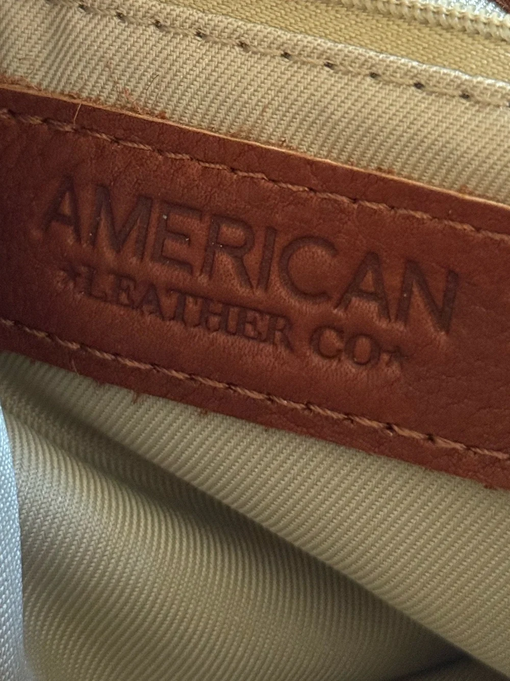American Leather Co. Ada Triple Entry Leather Satchel